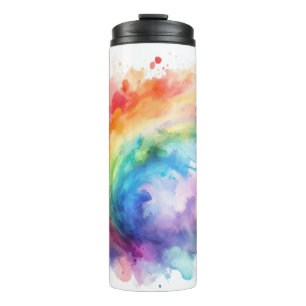 Garrafa Térmica Copo Térmico com Tinta Tie Dye Moderna