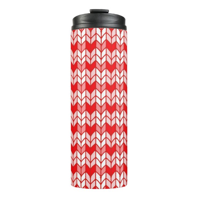 GARRAFA TÉRMICA  COPO TÉRMICO DE MALHA GINGHAM VERMELHO (Frente)
