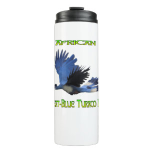 Garrafa Térmica Copo Térmico de Pássaro Turaco Azul Africano