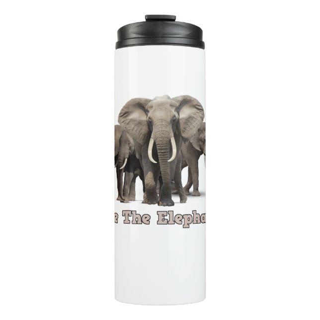 Garrafa Térmica Copo Térmico Elefante Africano (Frente)