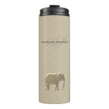 Copo Térmico Elefante Dourado para Ela