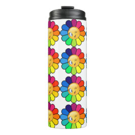 Garrafa Térmica Copo Térmico Flor de Arco-Íris Fofa