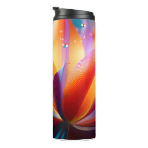Garrafa Térmica Copo Térmico Flor de Arco-Íris LGPTQ