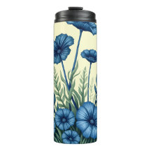 Copo Térmico Floral Elegante para Amantes de Café