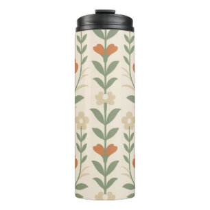 Garrafa Térmica Copo Térmico Floral Escandinavo