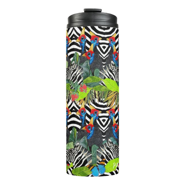 Garrafa Térmica Copo Térmico Kanga Zebra (Frente)