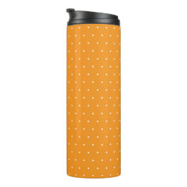 Garrafa Térmica Copo Térmico Laranja Chic com Padrão de Pontos Bra