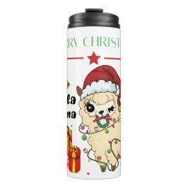 Garrafa Térmica Copo Térmico Llama de Natal