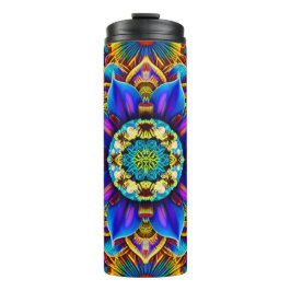 Garrafa Térmica Copo Térmico Mandala Azul