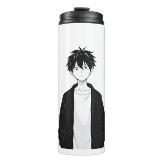 Garrafa Térmica Copo Térmico Menino Anime Minimalista