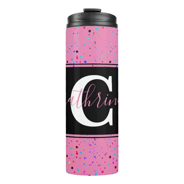 Garrafa Térmica Copo térmico personalizado com bloco de cores (Frente)