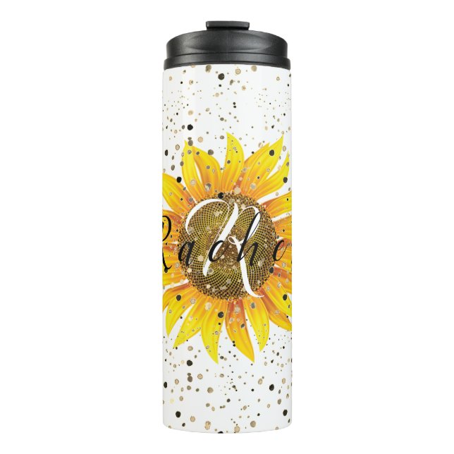 Garrafa Térmica Copo térmico personalizado de girassol (Frente)