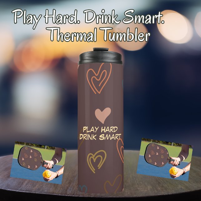 Garrafa Térmica Copo Térmico Play Hard. Drink Smart (Criador carregado)
