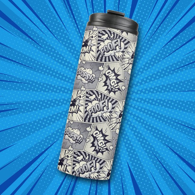 Garrafa Térmica Copo Térmico Pop Art de Quadrinhos (Criador carregado)