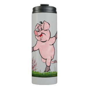 Garrafa Térmica Copo Térmico Porco Feliz
