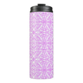 Garrafa Térmica Copo Térmico Rosa Sonho Macio padrão Mandala