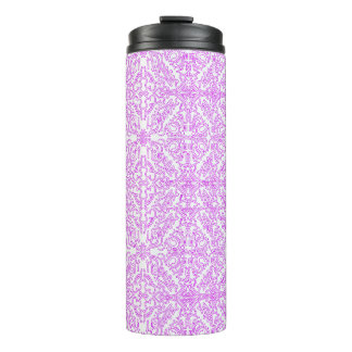 Garrafa Térmica Copo Térmico Rosa Sonho Macio padrão Mandala