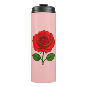 Garrafa Térmica Copo Térmico Rosa Vermelha