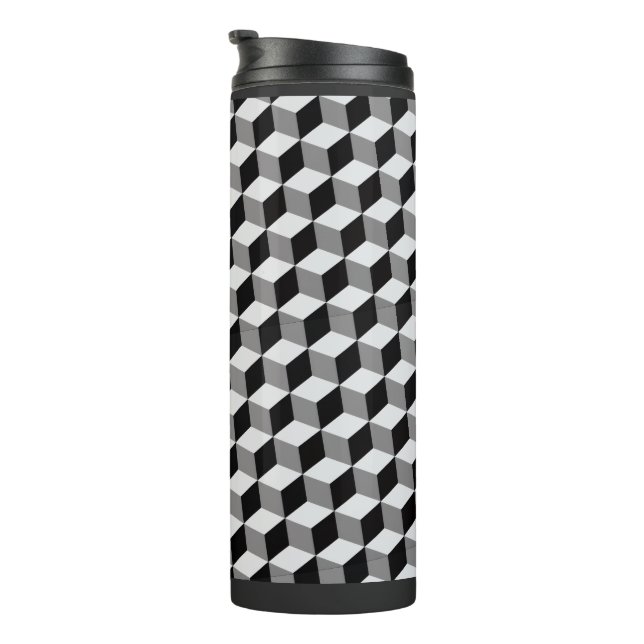 Garrafa Térmica Copo Tumbler com Padrão de Cubo (Rotação à direita)