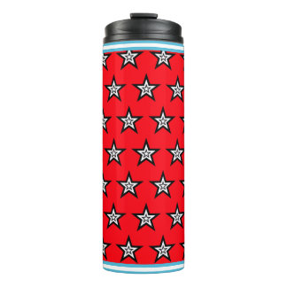 Garrafa Térmica Copo Tumbler com Padrão de Estrela Americano