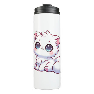 Garrafa Térmica Copo Tumbler de Gatinho Fofo Kawaii