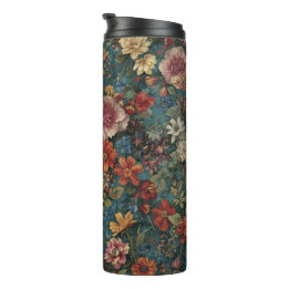 Garrafa Térmica Copos Térmicos com Padrão Floral