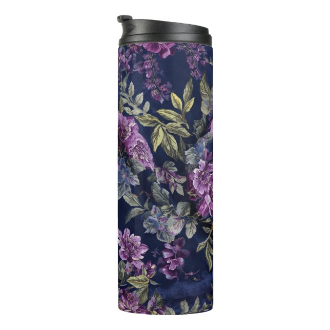Garrafa Térmica Copos Térmicos com Padrão Floral (Rotação à direita)