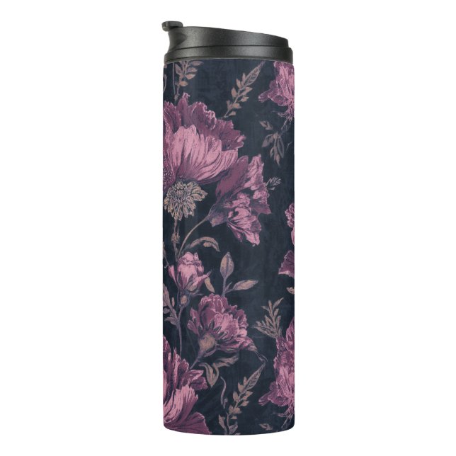Garrafa Térmica Copos Térmicos com Padrão Floral (Rotação à direita)