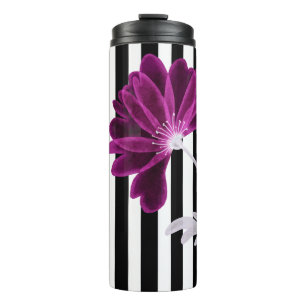 Garrafa Térmica Cor da Água do Flor Xray Xray, em Preto e Branco