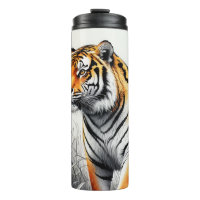 Cor de Arte Tigre Desenho Branco Parcial Preto