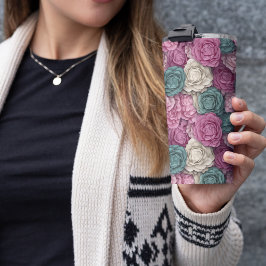 Garrafa Térmica Cor-de-rosa e azul 3D