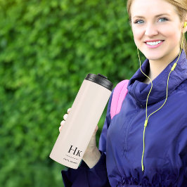 Garrafa Térmica Cor-de-rosa Mínimo Mínimo Monograma