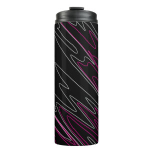 Garrafa Térmica Cor-de-rosa preto embutido