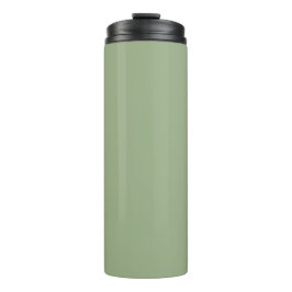Garrafa Térmica Cor Verde Salvia Moderno Cor Sólida Plana