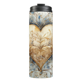 GARRAFA TÉRMICA  CORAÇÃO AZUL E BRANCA DO NAMORADOS DA VINTAGEM DES