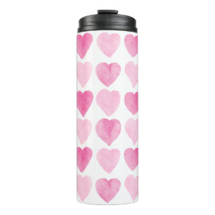 Garrafa Térmica Coração-d'água Cor-de-rosa-branca Corações térmico