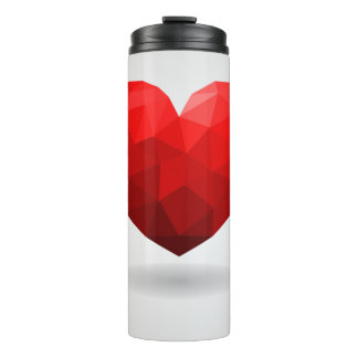 Garrafa Térmica Coração de amor low poly valentine