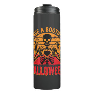 Garrafa Térmica Coração de Esqueleto de Halloween Bootiful Retro P