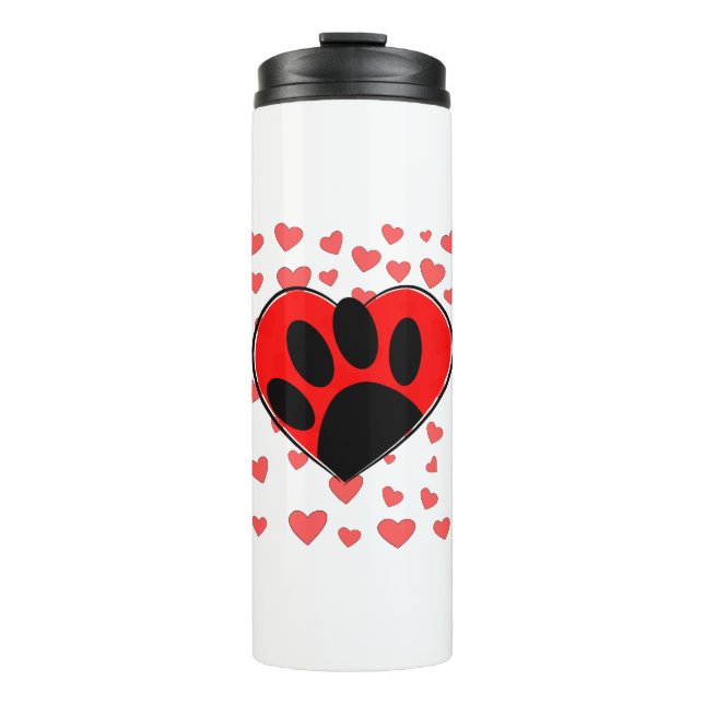 Garrafa Térmica Corações do Cão ao Lover (Frente)