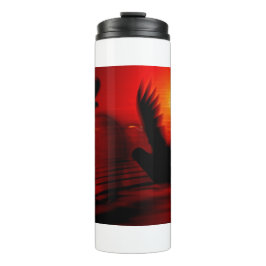 Garrafa Térmica Corações e Doves