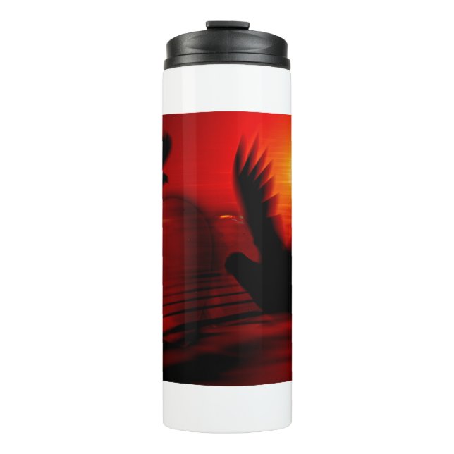 Garrafa Térmica Corações e Doves (Frente)