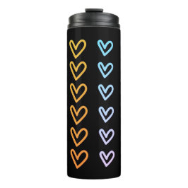 Garrafa Térmica Corações em preto 18 oz Tumbler