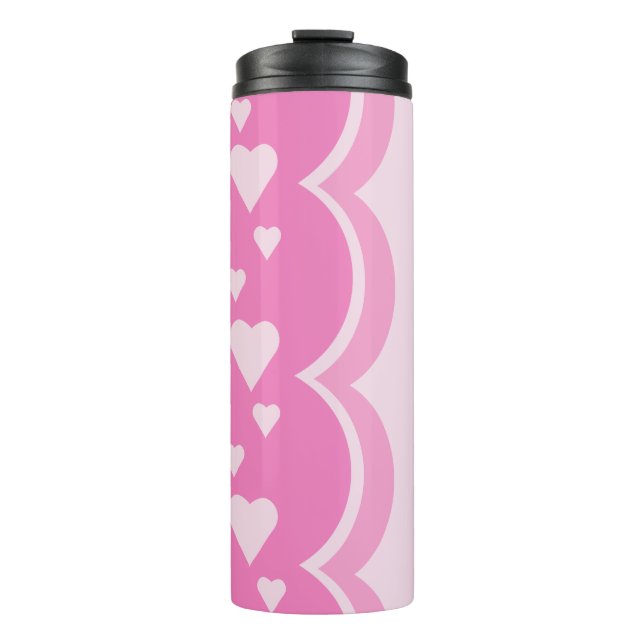 Garrafa Térmica Corações Rosa (Frente)