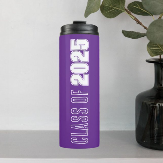 Garrafa Térmica Cores Escolares Roxo e Branco Ano de Graduação (In Situ)