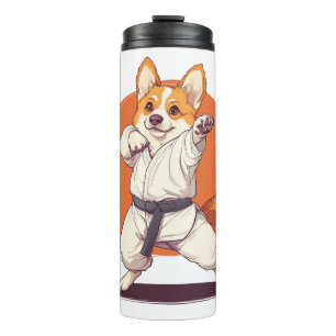 Garrafa Térmica Corgi de Karatê � Cão de Artes Marciais