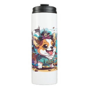 Garrafa Térmica Corgi Dog Pirate