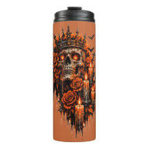 Coroa de Caveira Gótica Halloween Rosas Sombrias A