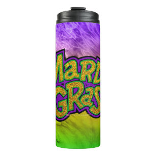 Garrafa Térmica Coroa tema Mardi Gras festivo SlipperyJoe's reinf
