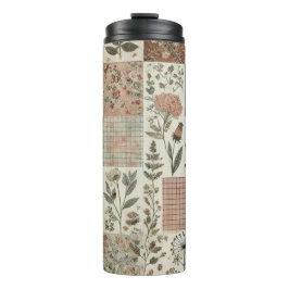 Garrafa Térmica Corpo Rosa Verde Inclina Retro-Boho Russo