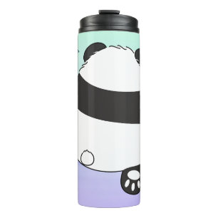 Garrafa Térmica Corte De Panda Dupla Frente De Volta